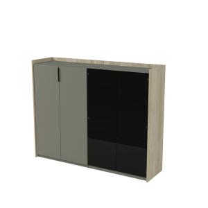 Шкаф средний, со стеклом, двусоставный, Magnetic 15ШДС.1402, 176,8x46x140 см