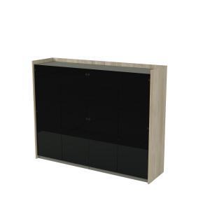 Шкаф средний, со стеклом, двусоставный, Magnetic 15ШДС.1403, 176,8x46x140 см