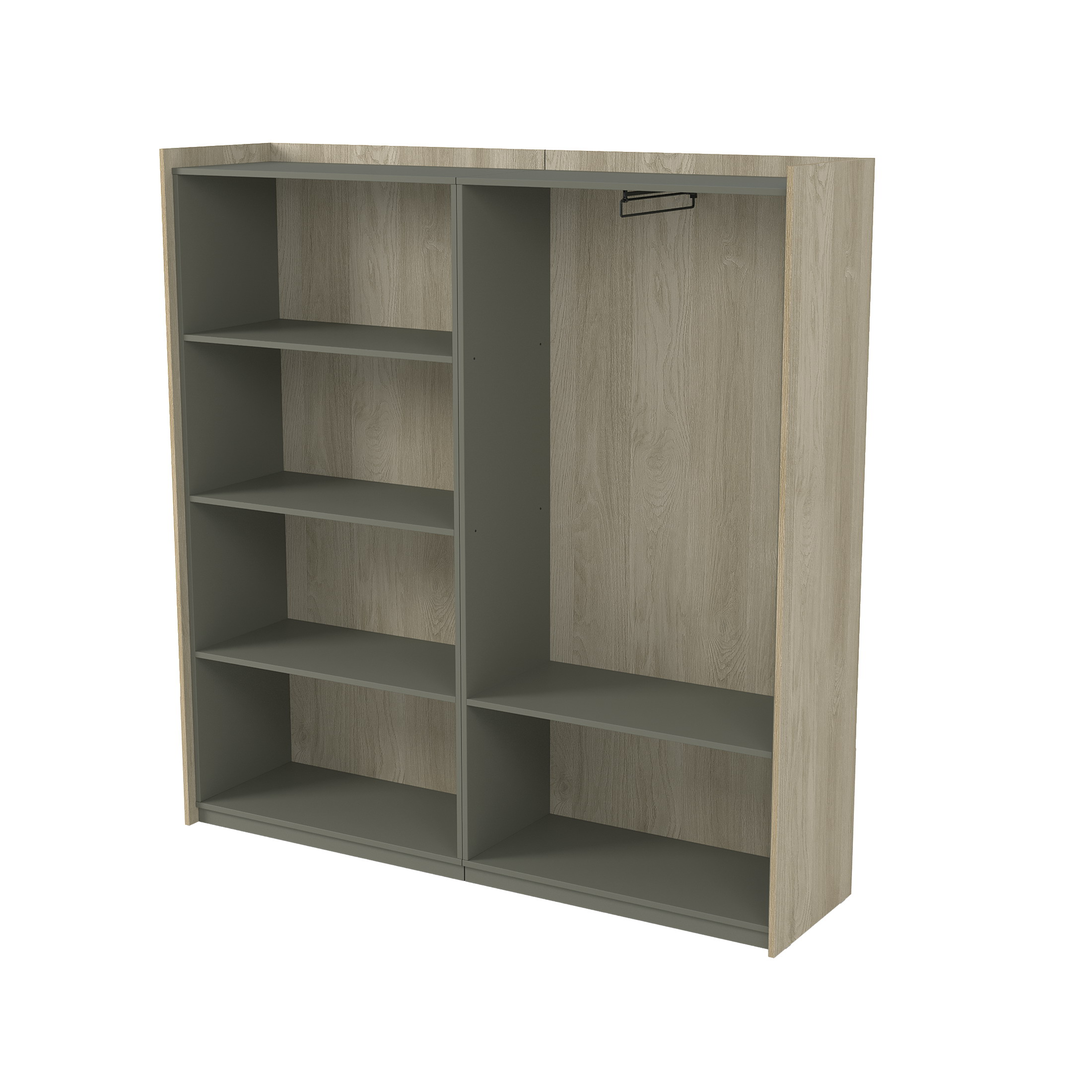 Шкаф высокий комбинированный, двусоставный, Magnetic 15ШДС.1808, 176,8x46x182,8 см — фото 2