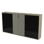 Шкаф средний, со стеклом, трехсоставный, Magnetic 15ШТС.1406, 263,6x46x140 см