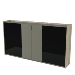 Шкаф средний, со стеклом, трехсоставный, Magnetic 15ШТС.1406, 263,6x46x140 см