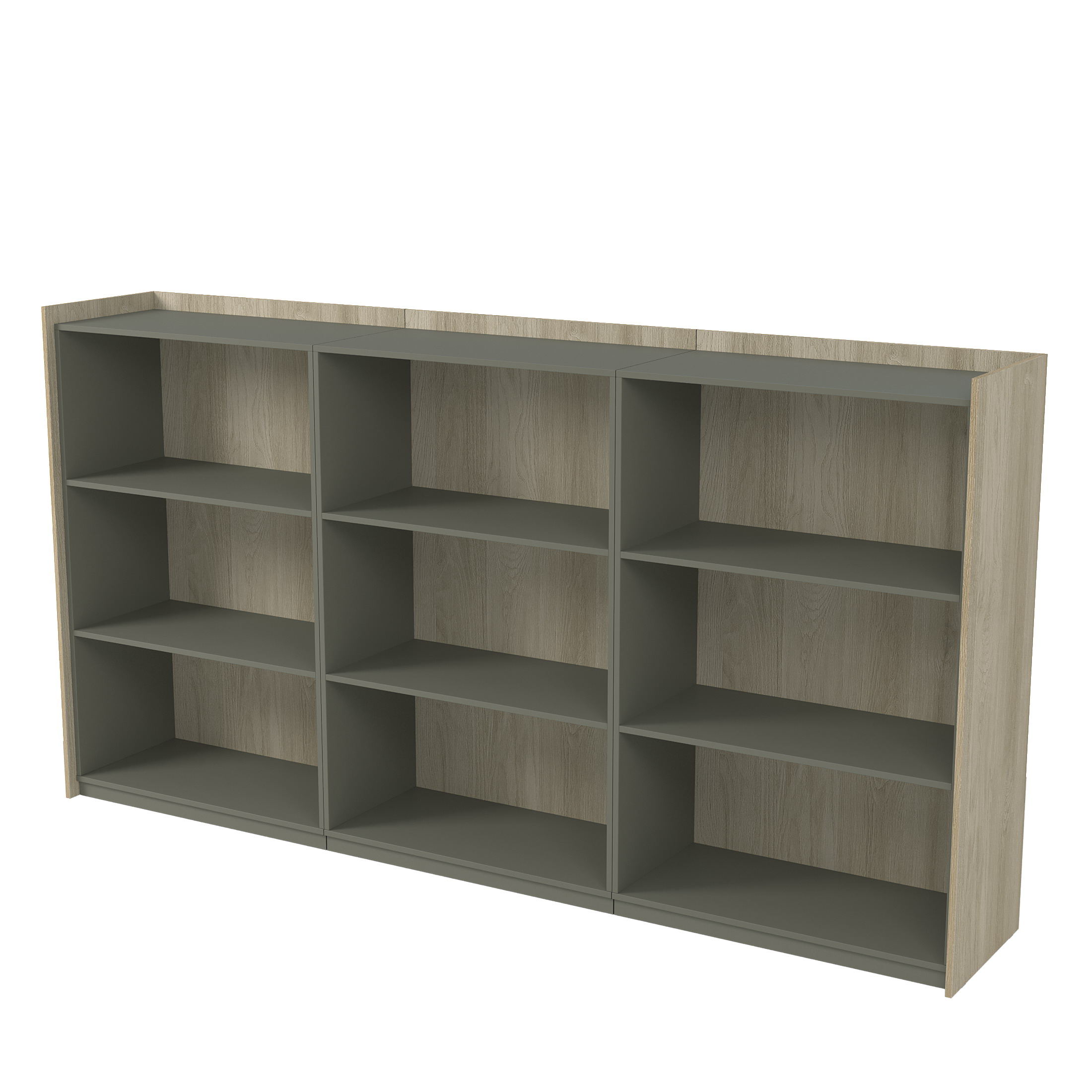 Шкаф средний, со стеклом, трехсоставный, Magnetic 15ШТС.1406, 263,6x46x140 см — фото 2