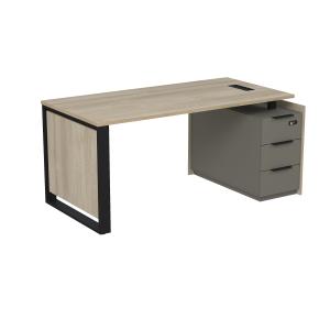 Стол рабочий с люч, на опорной угл тумбе, с ящ, с код замком, Magnetic 15СОЛУ-КЗ-ШД.1608, 166x88,4x75 см