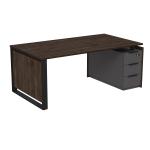 Стол рабочий на опорной угл тумбе, с ящ, с код замком, Magnetic 15СОУ-КЗ-ШД.1810, 186x103x75 см