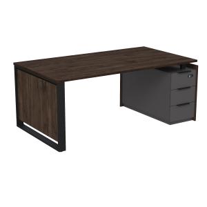 Стол рабочий на опорной угл тумбе, с ящ, с код замком, Magnetic 15СОУ-КЗ-ШД.1810, 186x103x75 см