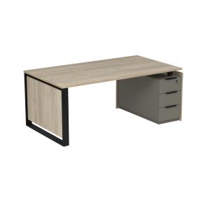 Стол рабочий на опорной угл тумбе, с ящ (метаб), с замком, Magnetic 15СОУ.1609, 166x93x75 см