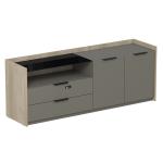 Тумба опорная, двусост, с ящ (метаб), с код замком (универс: прав/лев), Magnetic 15ТОДС-КЗ.618, 176,8x46x67 см