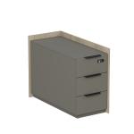 Тумба опорная, угл, с ящ, с код замком (универс: прав/лев), Magnetic 15ТОУЯ-КЗ-ШД.609, 88,4x40,4x67 см