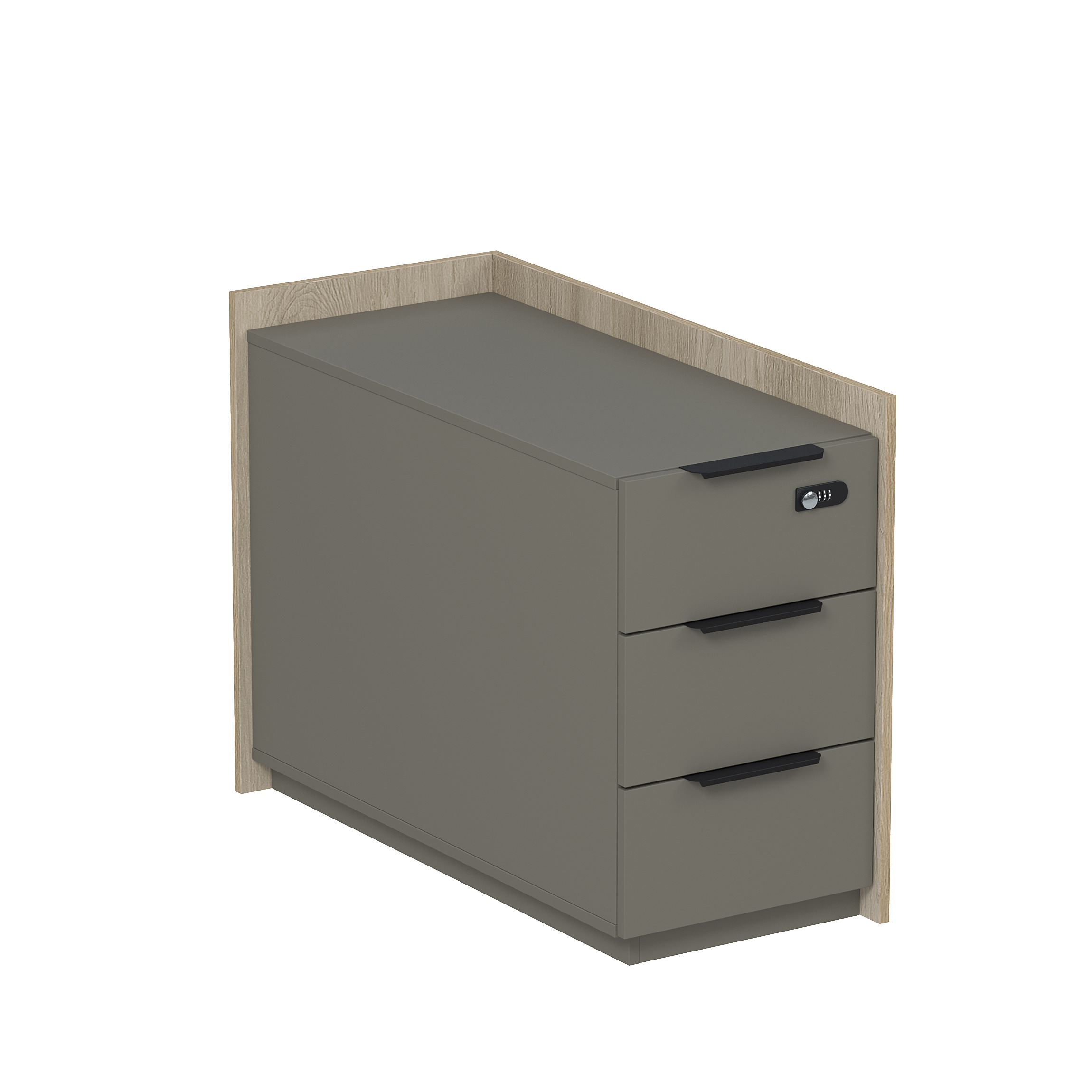 Тумба опорная, угл, с ящ, с код замком (универс: прав/лев), Magnetic 15ТОУЯ-КЗ-ШД.609, 88,4x40,4x67 см