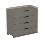 Модуль тумбы с ящиками метаб), конечный, Magnetic 15ТЯ-К.809, 88,4x46x86 см