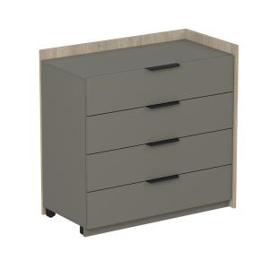 Модуль тумбы с ящиками метаб), конечный, Magnetic 15ТЯ-К.809, 88,4x46x86 см