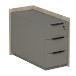 Тумба опорная, угл, с ящ (метаб), с замком (универс: прав/лев), Magnetic 15ТОУЯ.609, 88,4x40,4x67 см