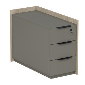 Тумба опорная, угл, с ящ, с замком (универс: прав/лев), Magnetic 15ТОУЯ-ШД.610, 98,4x40,4x67 см