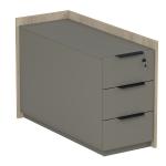 Тумба опорная, угл, с ящ (метаб), с замком (универс: прав/лев), Magnetic 15ТОУЯ.610, 98,4x40,4x67 см